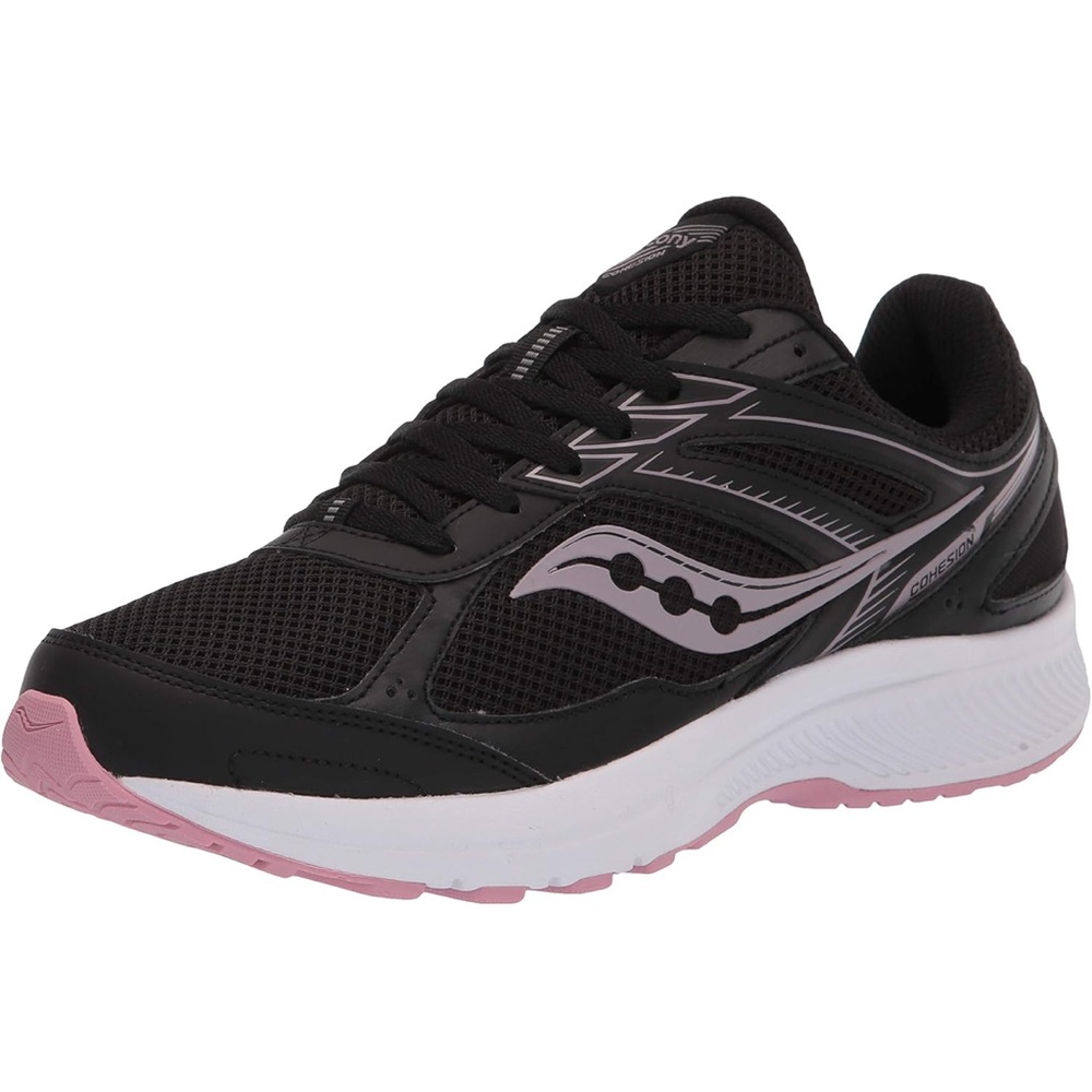 Saucony Women's Cohesion 14 Running Shoe - Black / Pink - Size 8.5